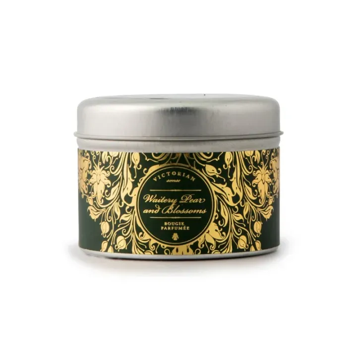 Victorian Sense Tinbox Waitery Pear & Blossoms scented candle - LT53505 (gadzety reklamowe)